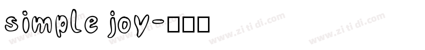simple joy字体转换